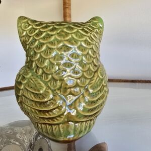 Glazed ceramic owl
